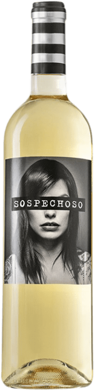 6,95 € Spedizione Gratuita | Vino Bianco Uvas Felices Sospechoso I.G.P. Vino de la Tierra de Castilla Castilla-La Mancha Spagna 75 cl