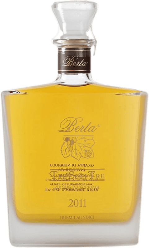 132,95 € Free Shipping | Grappa Berta Tre Soli Tre D.O.C. Piedmont Piemonte Italy Nebbiolo Bottle 70 cl