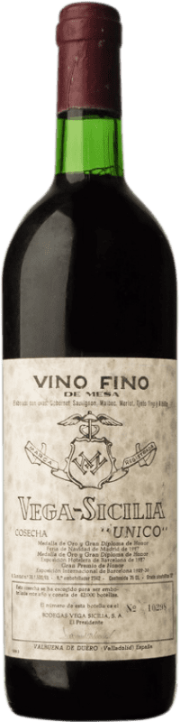 767,95 € Free Shipping | Red wine Vega Sicilia Único Grand Reserve 1969 D.O. Ribera del Duero Castilla y León Spain Tempranillo, Merlot, Cabernet Sauvignon Bottle 75 cl