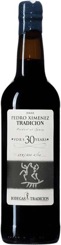 261,95 € Envío gratis | Vino generoso Tradición V.O.R.S. Very Old Rare Sherry D.O. Jerez-Xérès-Sherry Andalucía España Pedro Ximénez Botella 75 cl