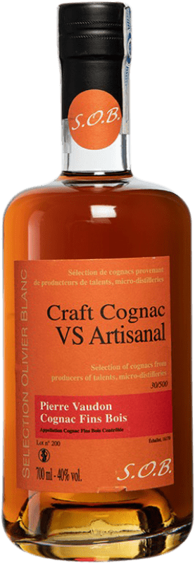 54,95 € Envio grátis | Cognac Conhaque S.O.B. Craft V.S. Very Special Artisanal Pierre Vaudon Fins Bois A.O.C. Cognac França Garrafa 70 cl