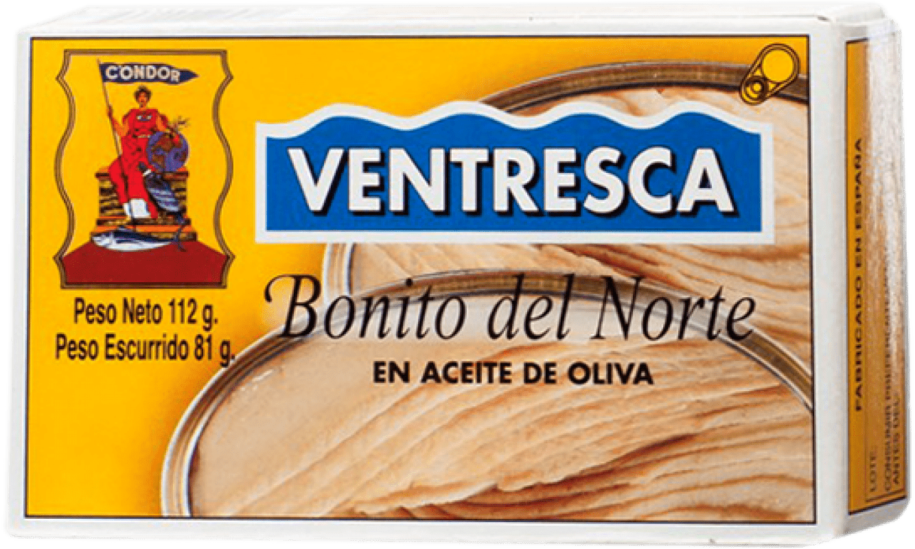 11,95 € Бесплатная доставка | Рыбные консервы Condor Ventresca de Bonito del Norte en Aceite de Oliva Испания
