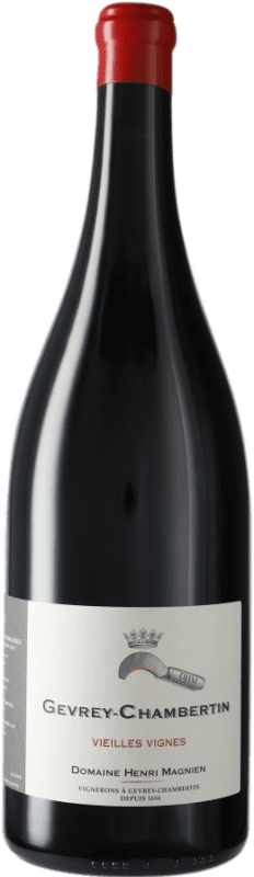 129,95 € Spedizione Gratuita | Vino rosso Henri Magnien Vieilles Vignes A.O.C. Gevrey-Chambertin Borgogna Francia Pinot Nero Bottiglia Magnum 1,5 L