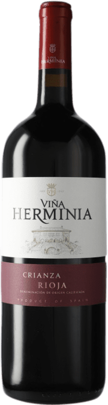 18,95 € 免费送货 | 红葡萄酒 Viña Herminia Crianza — 陈酿 D.O.Ca. Rioja 西班牙 大瓶 — Magnum 1,5 L