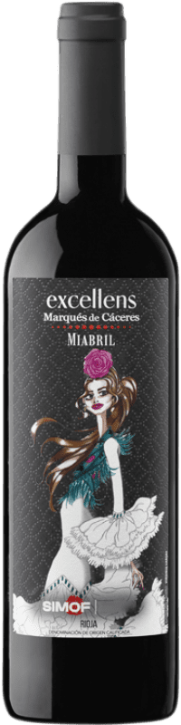 18,95 € 免费送货 | 红酒 Marqués de Cáceres Excellens SIMOF 预订 D.O.Ca. Rioja 拉里奥哈 西班牙 Tempranillo 瓶子 70 cl