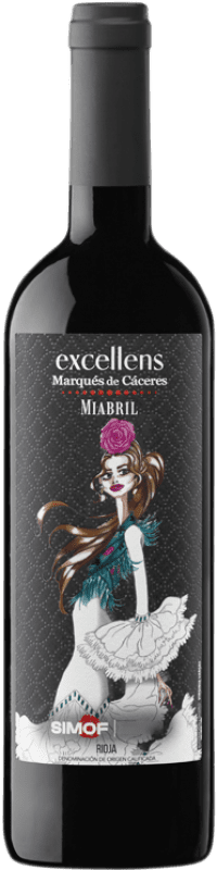 18,95 € Envío gratis | Vino Tinto Marqués de Cáceres Excellens SIMOF Reserva D.O.Ca. Rioja La Rioja España Tempranillo Botella 70 cl