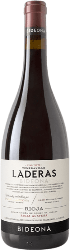 12,95 € Envio grátis | Vinho tinto Península Bideona Tempranillo de Laderas D.O.Ca. Rioja La Rioja Espanha Tempranillo Garrafa 75 cl
