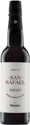 16,95 € Бесплатная доставка | Крепленое вино Barbadillo San Rafael Medium D.O. Jerez-Xérès-Sherry Андалусия Испания Palomino Fino Половина бутылки 37 cl