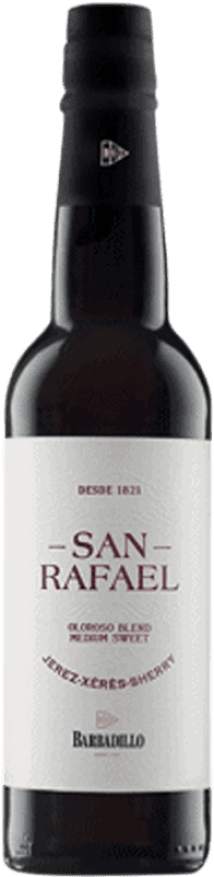 16,95 € 免费送货 | 强化酒 Barbadillo San Rafael Medium D.O. Jerez-Xérès-Sherry 安达卢西亚 西班牙 Palomino Fino 半瓶 37 cl