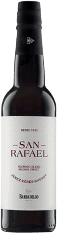 16,95 € Kostenloser Versand | Verstärkter Wein Barbadillo San Rafael Medium D.O. Jerez-Xérès-Sherry Andalusien Spanien Palomino Fino Halbe Flasche 37 cl