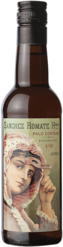 39,95 € Бесплатная доставка | Крепленое вино Sánchez Romate Escondido Palo Cortado D.O. Jerez-Xérès-Sherry Андалусия Испания Palomino Fino Половина бутылки 37 cl