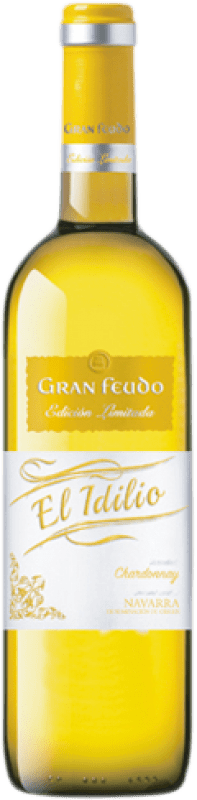 8,95 € 免费送货 | 白酒 Chivite Gran Feudo El Idilio D.O. Navarra 纳瓦拉 西班牙 Chardonnay 瓶子 75 cl