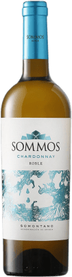 7,95 € Envío gratis | Vino blanco Sommos Blanco Roble D.O. Somontano Aragón España Chardonnay Botella 75 cl
