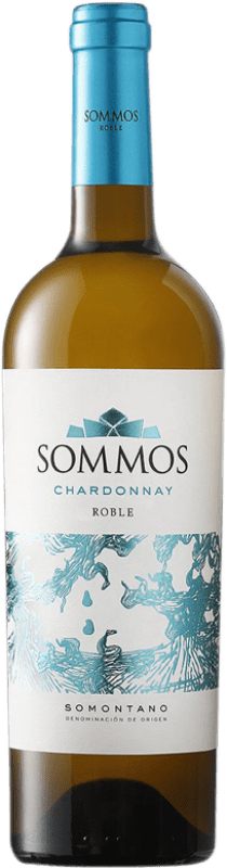 7,95 € 免费送货 | 白酒 Sommos Blanco 橡木 D.O. Somontano 阿拉贡 西班牙 Chardonnay 瓶子 75 cl
