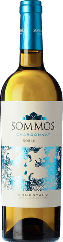 7,95 € Spedizione Gratuita | Vino bianco Sommos Blanco Quercia D.O. Somontano Aragona Spagna Chardonnay Bottiglia 75 cl