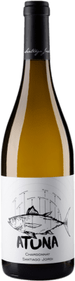 12,95 € Envio grátis | Vinho branco Santiago Jordi Atuna Jovem D.O. Somontano Aragão Espanha Chardonnay Garrafa 75 cl