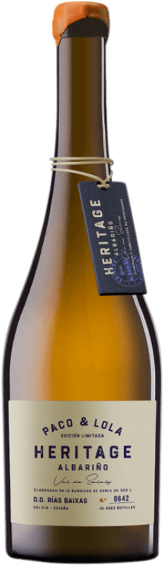 33,95 € Envio grátis | Vinho Branco Paco & Lola Heritage D.O. Rías Baixas Galiza Espanha Albariño — Albarinho Garrafa 75 cl