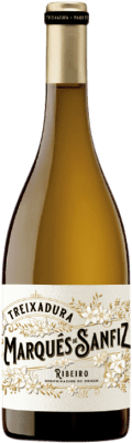 15,95 € Envio grátis | Vinho branco Méndez Rojo Marqués de Sanfiz D.O. Ribeiro Galiza Espanha Treixadura Garrafa 75 cl