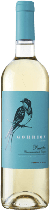 6,95 € Kostenloser Versand | Weißwein Álvarez y Díez Gorrión Blanco D.O. Rueda Kastilien und León Spanien Verdejo Flasche 75 cl