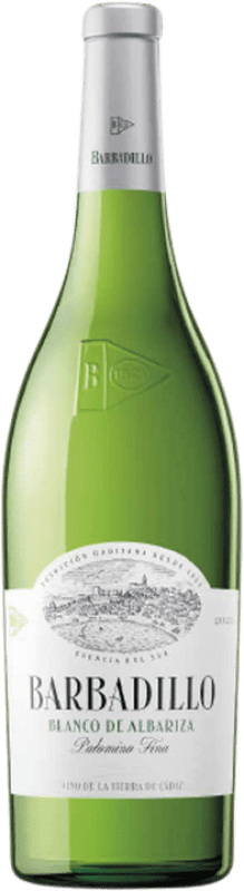 7,95 € Envio grátis | Vinho Branco Barbadillo Albariza I.G.P. Vino de la Tierra de Cádiz Andaluzia Espanha Palomino Fino 75 cl