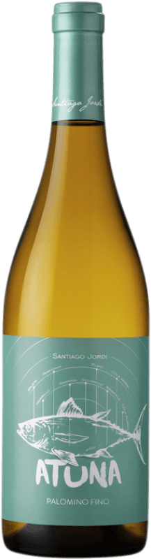 13,95 € Envío gratis | Vino blanco Santiago Jordi Atuna I.G.P. Vino de la Tierra de Cádiz Andalucía España Palomino Fino Botella 75 cl