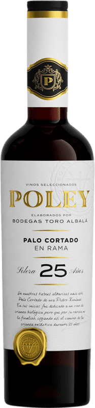 39,95 € Бесплатная доставка | Крепленое вино Toro Albalá Poley Palo Cortado en Rama Solera 25 D.O. Montilla-Moriles Андалусия Испания Pedro Ximénez 25 Лет бутылка Medium 50 cl