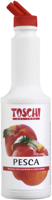 24,95 € Envío gratis | Schnapps Toschi Puré Melocotón Italia Botella 1 L Sin Alcohol