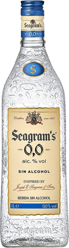 28,95 € Free Shipping | Gin Seagram's 0,0 Gin United Kingdom Bottle 1 L Alcohol-Free