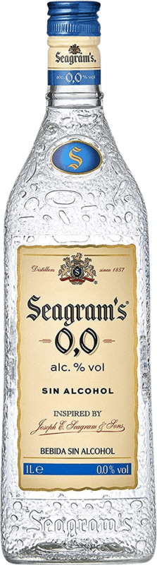 26,95 € Envío gratis | Ginebra Gin Seagram's 0,0 Gin Estados Unidos Botella 1 L Sin Alcohol