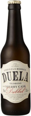 2,95 € Envío gratis | Cerveza Sherry Beer Duela Dubbel Sherry Oloroso Cask Andalucía España Botellín Tercio 33 cl