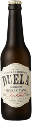 2,95 € Бесплатная доставка | Пиво Sherry Beer Duela Dubbel Sherry Oloroso Cask Андалусия Испания треть литровая бутылка 33 cl