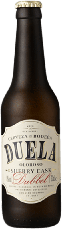 3,95 € Envío gratis | Cerveza Sherry Beer Duela Dubbel Sherry Oloroso Cask Andalucía España Botellín Tercio 33 cl