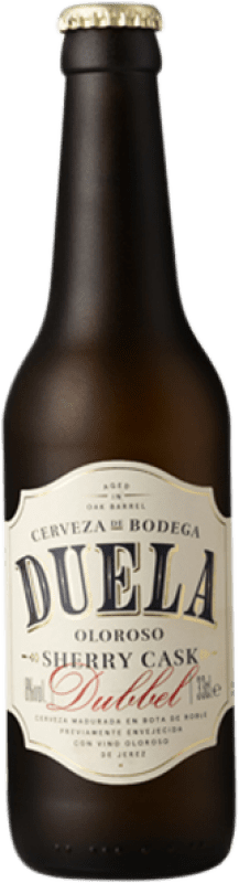 2,95 € Envio grátis | Cerveja Sherry Beer Duela Dubbel Sherry Oloroso Cask Andaluzia Espanha Garrafa Terço 33 cl