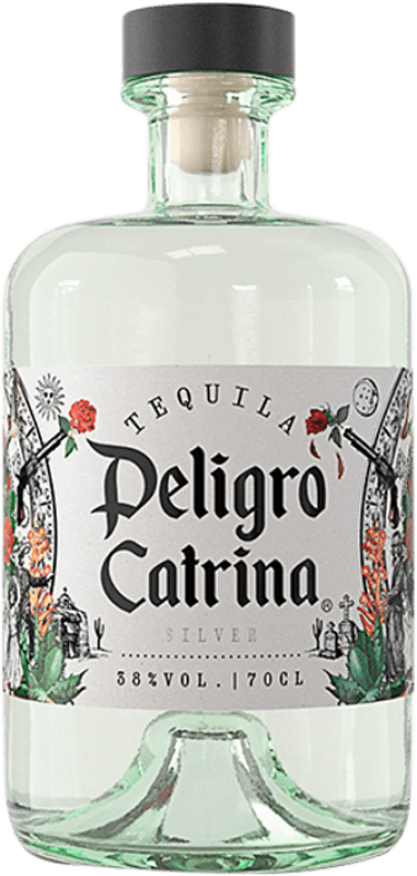 10,95 € Kostenloser Versand | Tequila Andalusí Peligro Catrina Silver Spanien Flasche 70 cl