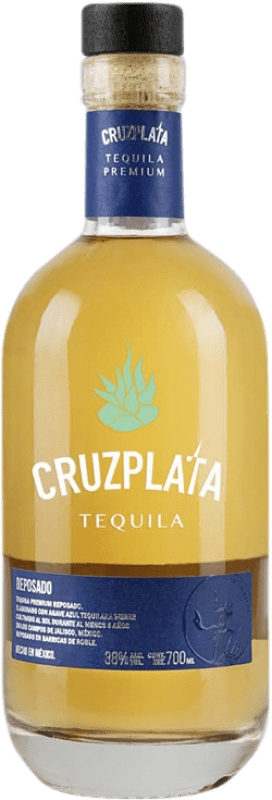 27,95 € Kostenloser Versand | Tequila Cruzplata Reposado Mexiko Flasche 70 cl