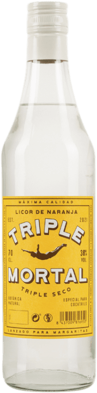 14,95 € Envío gratis | Triple Seco Cruzplata Mortal México Botella 70 cl