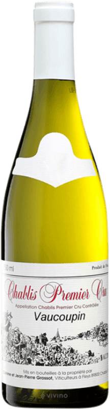 45,95 € Envío gratis | Vino blanco Corinne & Jean-Pierre Grossot Vaucoupin A.O.C. Chablis Premier Cru Borgoña Francia Chardonnay Botella 75 cl