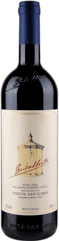 124,95 € Free Shipping | Red wine San Guido Guidalberto I.G.T. Toscana Tuscany Italy Merlot, Cabernet Sauvignon Magnum Bottle 1,5 L