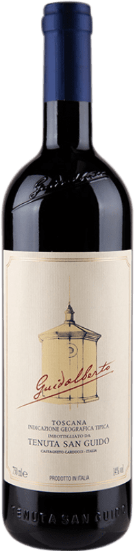 117,95 € Kostenloser Versand | Rotwein San Guido Guidalberto I.G.T. Toscana Toskana Italien Merlot, Cabernet Sauvignon Magnum-Flasche 1,5 L