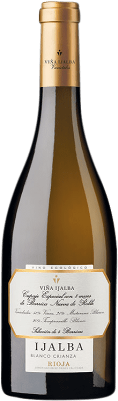 24,95 € Envoi gratuit | Vin blanc Viña Ijalba Blanco Crianza D.O.Ca. Rioja La Rioja Espagne Viura, Tempranillo Blanc, Maturana Blanc Bouteille 75 cl