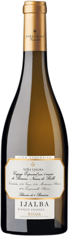 25,95 € Kostenloser Versand | Weißwein Viña Ijalba Crianza — Kurze Fassreifung D.O.Ca. Rioja La Rioja Spanien Tempranillo, Viura, Maturana Eco — Biologisch Flasche 75 cl