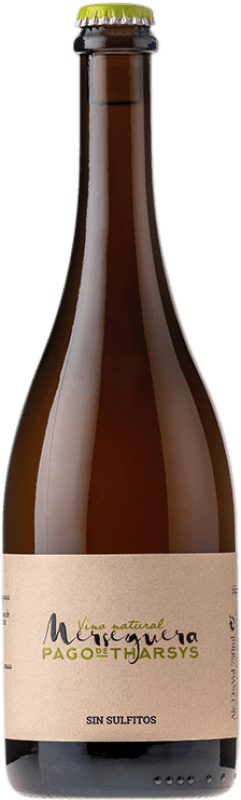 12,95 € Envío gratis | Vino blanco Pago de Tharsys Natural sin Sulfitos D.O. Utiel-Requena Comunidad Valenciana España Merseguera Botella 75 cl
