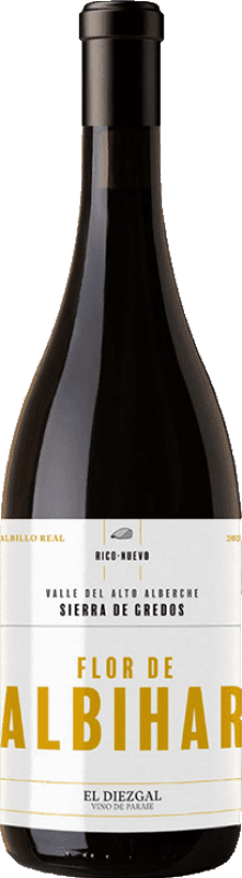 27,95 € Envío gratis | Vino Blanco Rico Nuevo Viticultores Flor de Albihar D.O.P. Cebreros Castilla y León España Albillo 75 cl