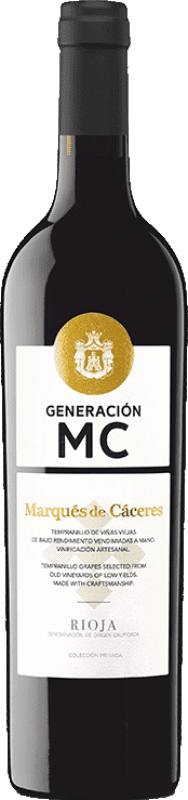 45,95 € Envio grátis | Vinho tinto Marqués de Cáceres Generación MC D.O.Ca. Rioja La Rioja Espanha Tempranillo Garrafa 75 cl