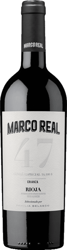 15,95 € Бесплатная доставка | Красное вино Marco Real Cuvée Especial 47 старения D.O.Ca. Rioja Страна Басков Испания Tempranillo бутылка 75 cl