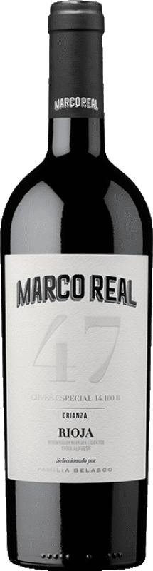 13,95 € Envoi gratuit | Vin Rouge Marco Real 47 Cuvée, Spécial Crianza D.O.Ca. Rioja Pays Basque Espagne Tempranillo Bouteille 75 cl
