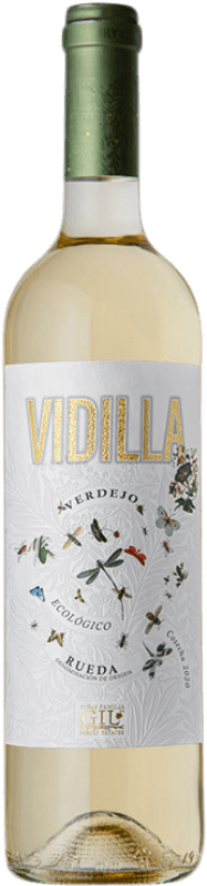 10,95 € Spedizione Gratuita | Vino Bianco Shaya Vidilla D.O. Rueda Castilla y León Spagna Verdejo Eco — Biologico 75 cl