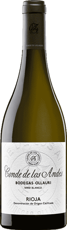 39,95 € 免费送货 | 白酒 Muriel Conde de los Andes Blanco 岁 D.O.Ca. Rioja 拉里奥哈 西班牙 Viura 瓶子 75 cl