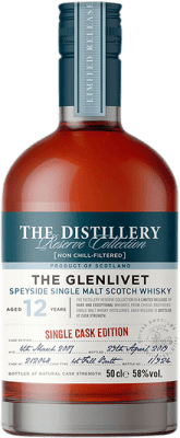 131,95 € 免费送货 | 威士忌单一麦芽威士忌 Glenlivet Single Cask Edition Butt 苏格兰 英国 12 岁 瓶子 Medium 50 cl