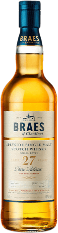 587,95 € Free Shipping | Whisky Single Malt Glenlivet Braes Scotland United Kingdom 27 Years Bottle 70 cl